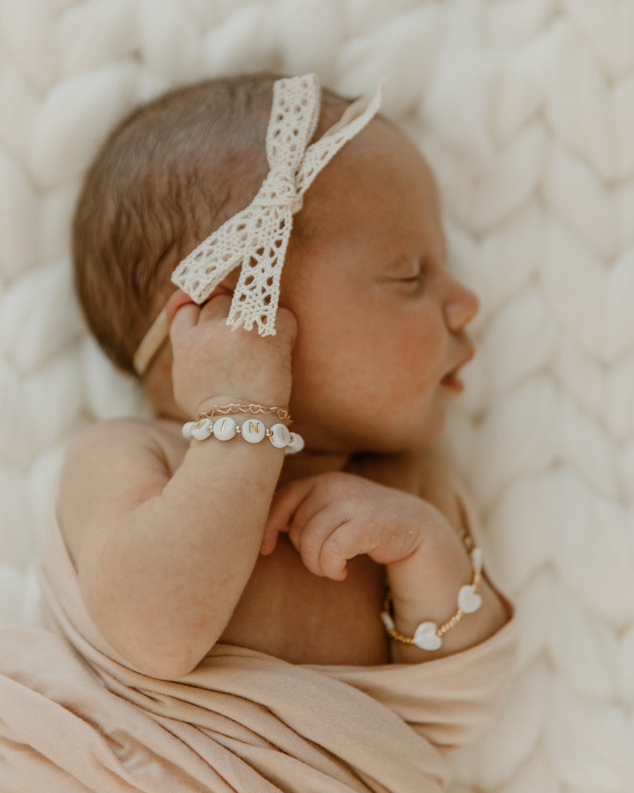 Newborn Baby/Childrens Boys/Girls Gold Filled Baby Bracelet/Figaro Link  Bracelet | eBay